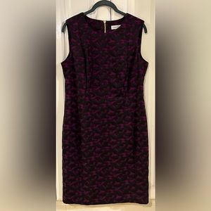 12P purple sleeveless Calvin Klein dress in excellent condition
